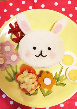 離乳食orキャラ弁☆うさぎのサンドイッチ-レシピのメイン写真