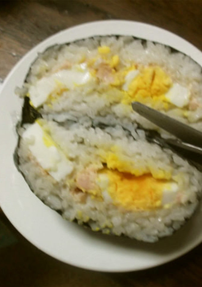 おにぎらず（ツナマヨとゆで卵）-レシピのメイン写真