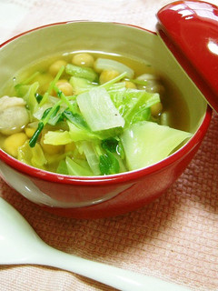 ひよこ豆が入った具沢山のスープ-レシピのメイン写真