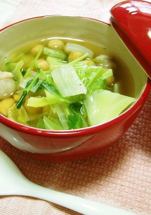 ひよこ豆が入った具沢山のスープ-レシピのメイン写真