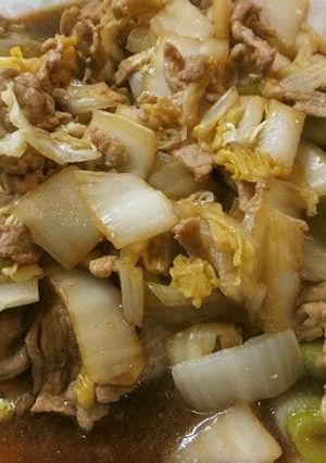 簡単　豚肉と白菜の炒め物-レシピのメイン写真