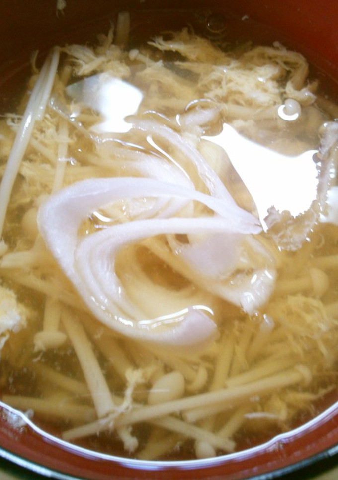 朝食にも♪ 簡単 えのき 卵の お吸い物-レシピのメイン写真