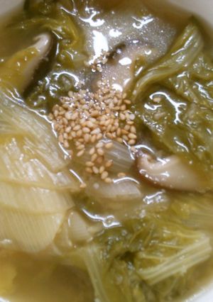 簡単♪　山東菜と　椎茸　長葱の　中華煮！-レシピのメイン写真