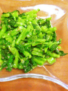 黄金比率で! 青菜の甘味噌和え♪-レシピのメイン写真