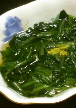菊菜のお浸しポンペイペッパー入り-レシピのメイン写真