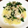 菜の花と蟹の柚子胡椒パスタ