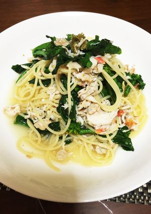 菜の花と蟹の柚子胡椒パスタ-レシピのメイン写真