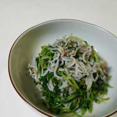 รูปของ 豆苗と釜揚げしらすのおひたし