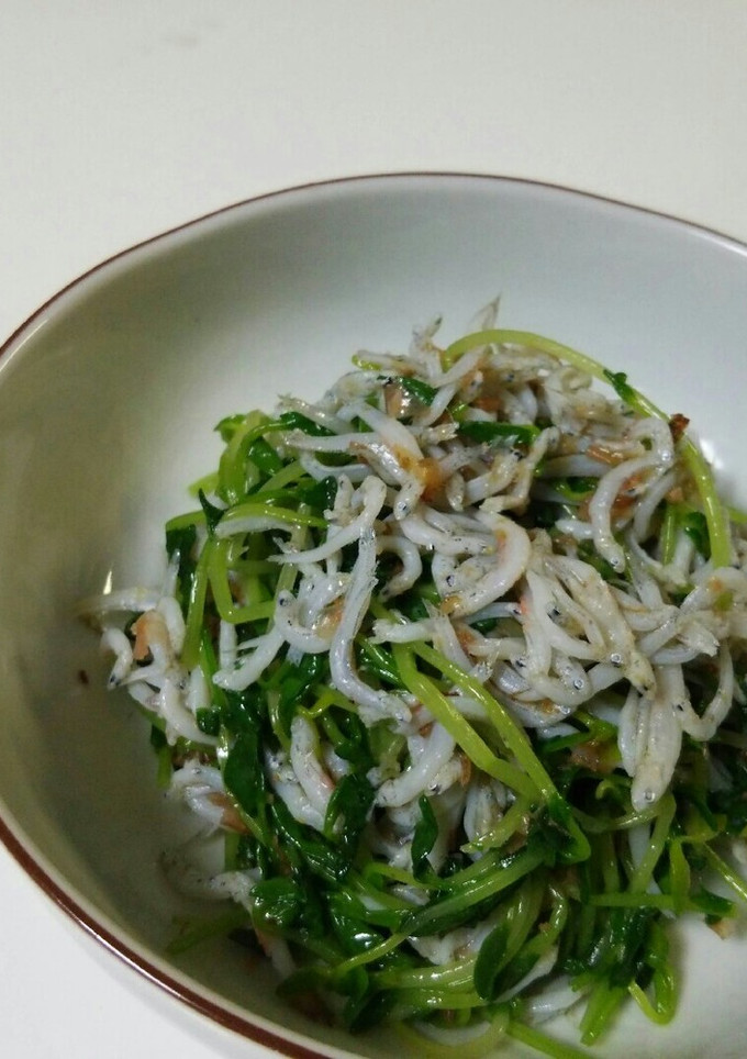 豆苗と釜揚げしらすのおひたし-レシピのメイン写真
