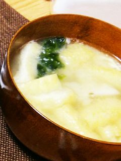 里芋とあおさの味噌汁-レシピのメイン写真