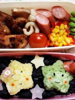 キャラ弁♡簡単お星様♡七夕にも-レシピのメイン写真