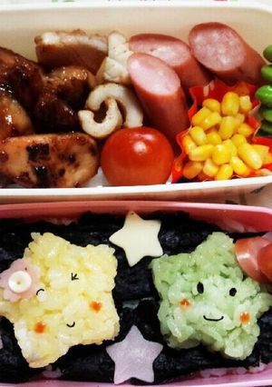 キャラ弁♡簡単お星様♡七夕にも-レシピのメイン写真