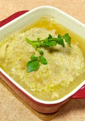 レンジで簡単！煮込みキャベツハンバーグ-レシピのメイン写真