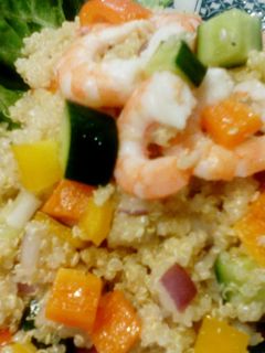 ヘルシー!!野菜とえびのキヌアサラダ☆-レシピのメイン写真