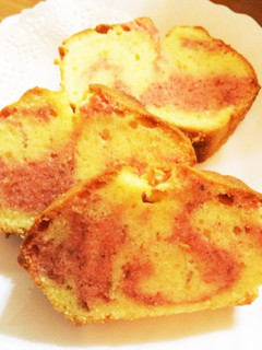 桜のマーブルパウンドケーキ-レシピのメイン写真