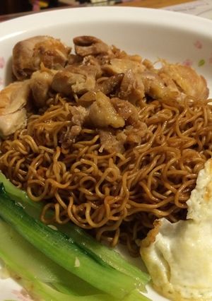 焼きチキン出前一丁-レシピのメイン写真