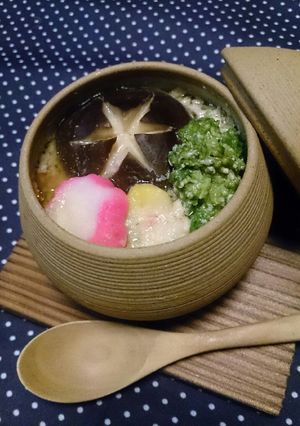 菜の花と花麩の彩り茶碗蒸し-レシピのメイン写真