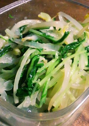 【手間いらず】もやしと水菜の塩ナムル-レシピのメイン写真