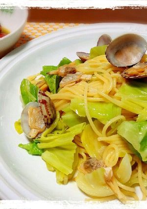 簡単＊キレイ！春キャベツとあさりのパスタ-レシピのメイン写真