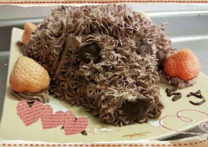 トイプードルの立体ケーキ by さくなづ 【クックパッド】 簡単おいしい 