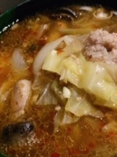 ピリ辛肉だんごスープ-レシピのメイン写真