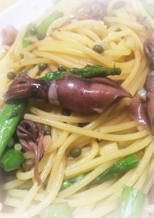 ホタルイカとアスパラのパスタ〜実山椒風味-レシピのメイン写真