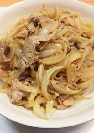簡単!豚肉と玉ねぎのゆずポン酢炒め-レシピのメイン写真