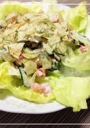レタスとツナマヨのチップスサラダ-レシピのメイン写真