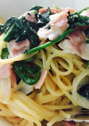 ほうれん草とベーコンのクリームパスタ-レシピのメイン写真
