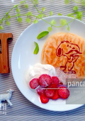 キャラパンケーキ スヌーピー-レシピのメイン写真