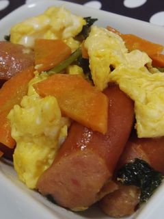 お弁当♡たまご×ウインナーのマヨ醤油炒め-レシピのメイン写真
