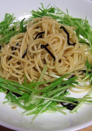 簡単！塩昆布と柚子胡椒の和風パスタ♡-レシピのメイン写真