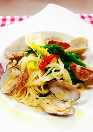 菜の花とアサリのスパゲティ〜レモン風味-レシピのメイン写真
