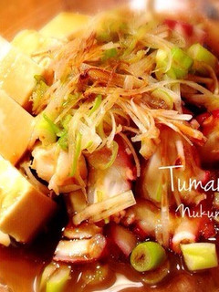 つまみメシ!タコに熱々ごま油ジュっ&豆腐-レシピのメイン写真