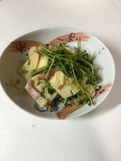 筍と豆苗のぺペロンチーニ風炒め-レシピのメイン写真