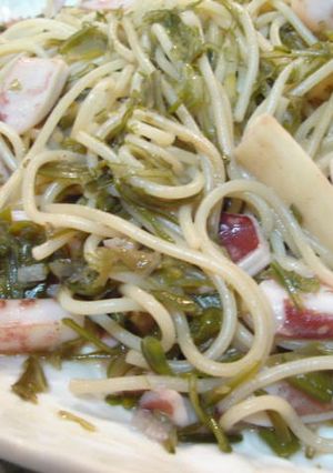 ++メカブの和風パスタ++-レシピのメイン写真