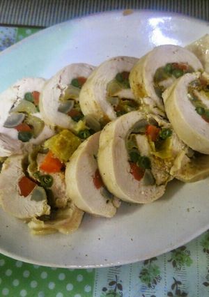 鶏むね肉Deチキン・ロール-レシピのメイン写真
