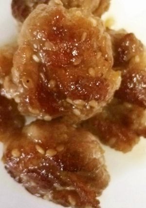 お弁当に！豚小間の一口照り焼き-レシピのメイン写真