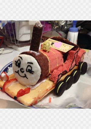 機関車トーマス★ジェームスの立体ケーキ-レシピのメイン写真