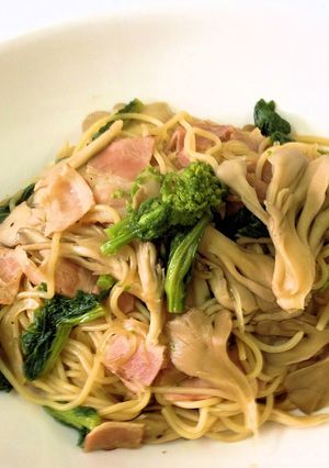 ミリィの舞茸と菜の花の和風パスタ風-レシピのメイン写真