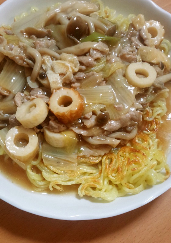 ちくわで節約＊あんかけ焼きそば-レシピのメイン写真
