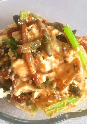 春の味覚❀つくしとほうれん草の白和え-レシピのメイン写真