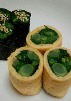 なばなの卵巻きと海苔巻き-レシピのメイン写真