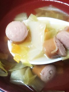 ウインナーの野菜コンソメスープ-レシピのメイン写真
