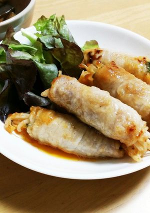 キムチの素でシャキシャキもやし肉巻き-レシピのメイン写真