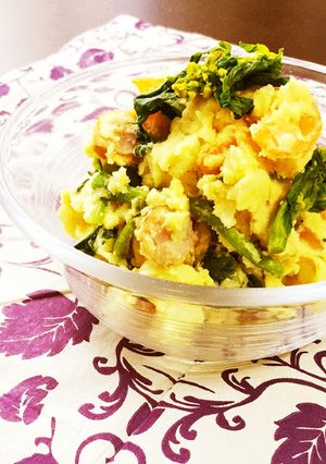 春❁菜花のカレーポテトサラダ-レシピのメイン写真