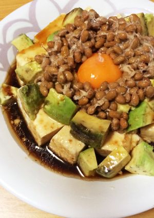 納豆とアボカド、豆腐のユッケ-レシピのメイン写真