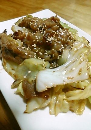 牛肉とキャベツの甘辛みそ炒め-レシピのメイン写真