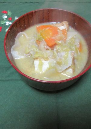 茅乃舎だしで作る豚汁-レシピのメイン写真