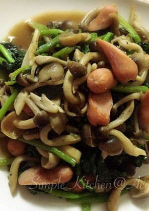 ほうれん草とウインナーのバター炒め-レシピのメイン写真